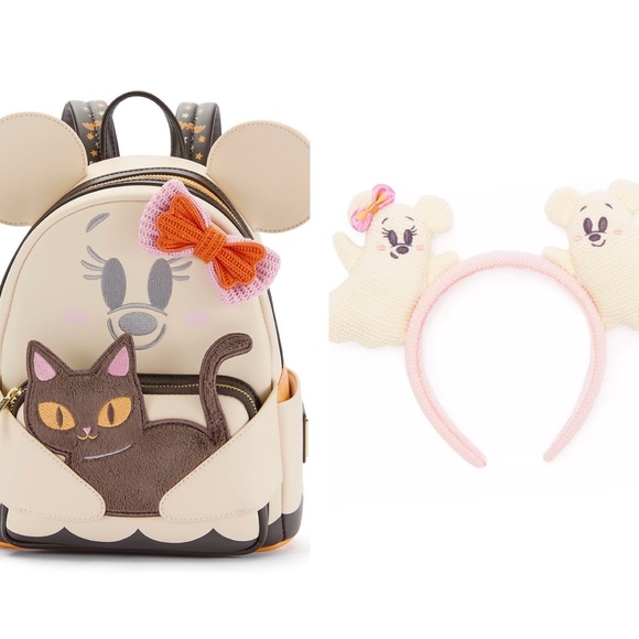 Loungefly Handbags - Disney Parks Minnie Halloween Ghost Loungefly Backpack and Ears